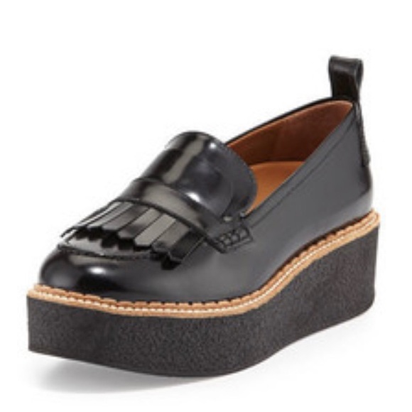 Flamingos Wellington patent Leather Fringe Platform Loafer size 6 - Picture 4 of 8